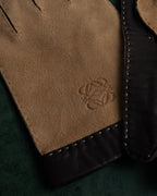 "LOEWE" Logo engraved combination leather gloves