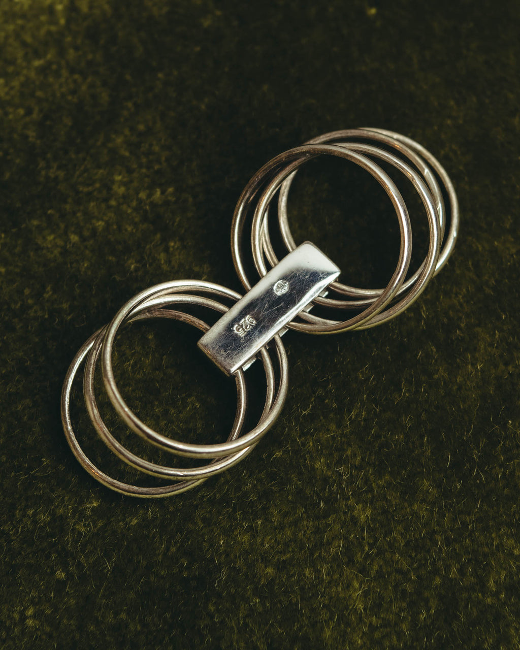 “Christian Dior” 00’s-10’s Silver 925 multi band logo ring