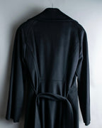 "PAUL SMITH" 100% wool maxi length belted gown coat