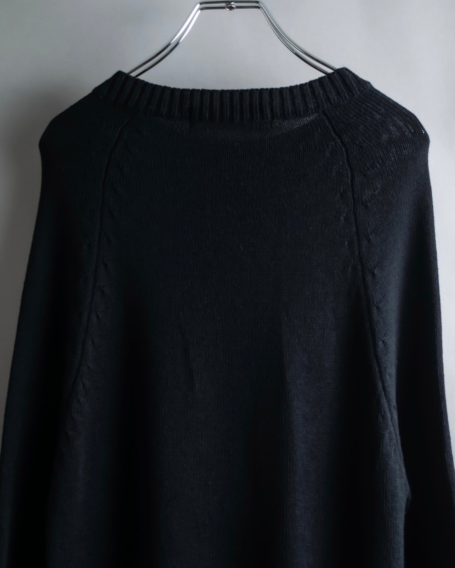 "tricot COMME des GARCONS" Maxi length deep black knit dress