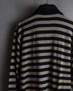 "GIANFRANCO FERRE" Striped contrast collar knit polo