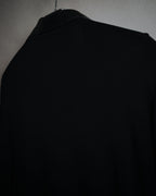 –SPECIAL– "HERMES" 00’s Leather-trimmed viscose evening shirt