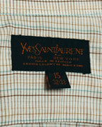 "Yves Saint Laurent" 70's Classic checked dress shirt