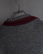 "Vivienne Westwood MAN" Bordeaux piping design draped tailored jacket