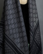 "GUCCI" GG pattern glitter blend woven large stole