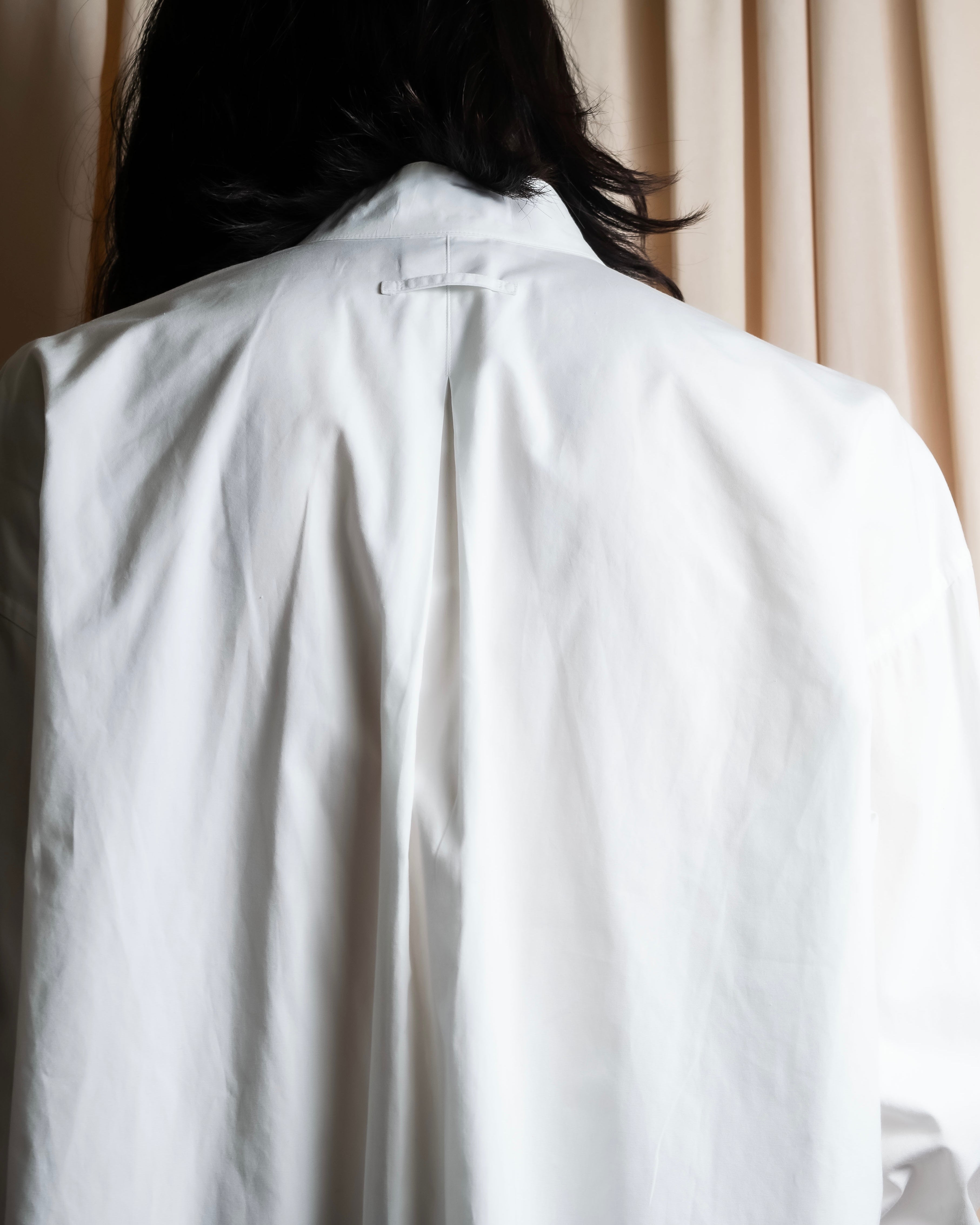"JEAN PAUL GAULTIER" Cotton poplin stand-collar white shirt