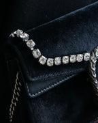 "GUCCI" Dionysus velvet crystal lined shoulder bag