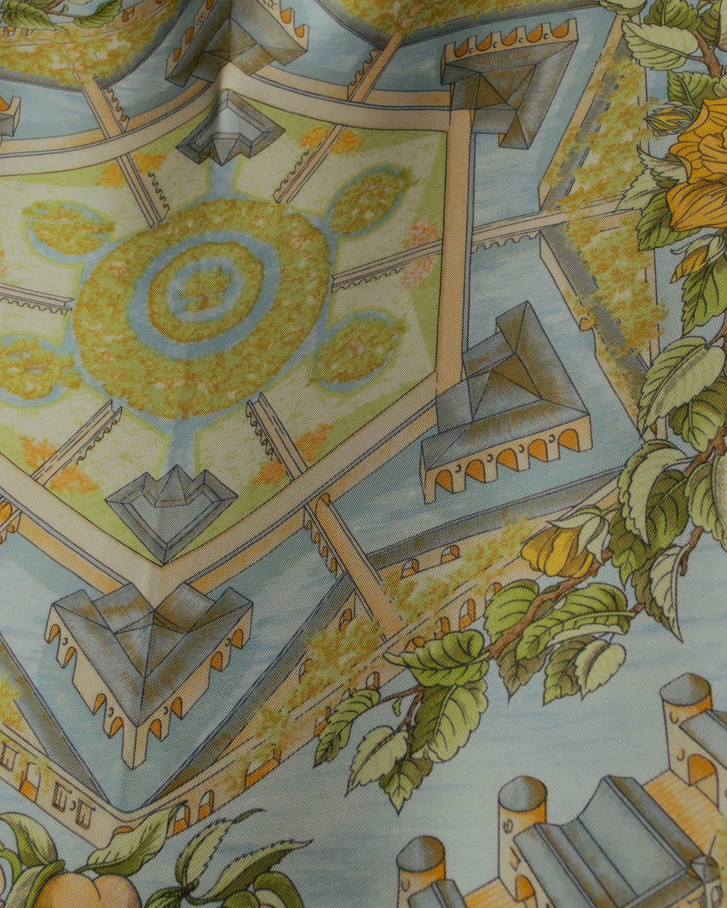 "HERMÈS" 00's Au pays de cocagne silk scarf