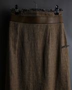 "HERMES" Gaultier period fringe design wrap skirt