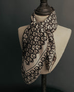"Christian Dior" 70's-80's Oblique monogram silk scarf