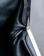 "MARNI" Side ribbon design rounded body leather bag