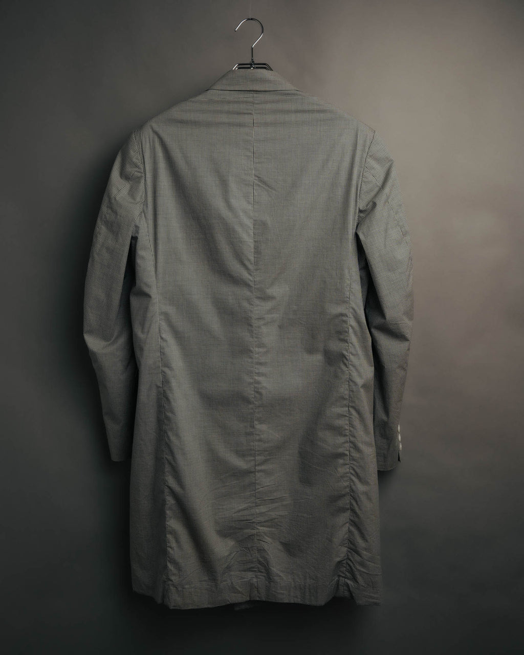-SPECIAL- "Y's for men" 80's Double breasted houndstooth long jacket