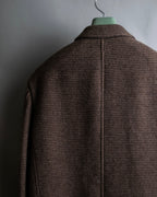 "COMME des GARCONS
HOMME DEUX" Brown checked pattern tailored jacket