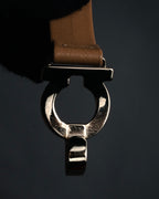 “Salvatore Ferragamo” 2000’s Gancini leather bracelet