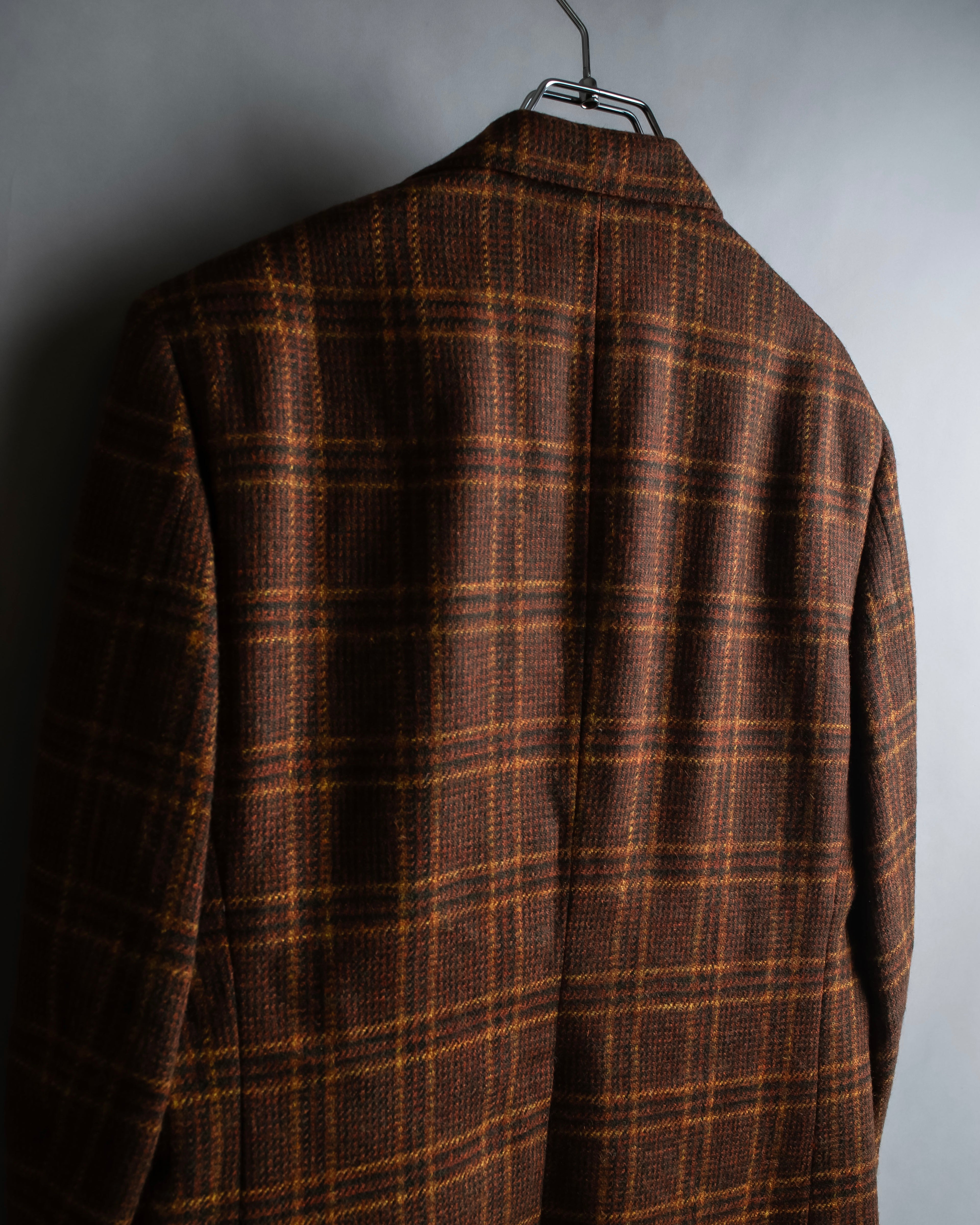 "Burberrys" Warm-colored checked twill tailored jacket