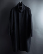 "ISSEY MIYAKE PLANTATION" Minimalist design A-line stand collar coat