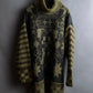 "FENDI" Artistic all over print oversized turtleneck knit