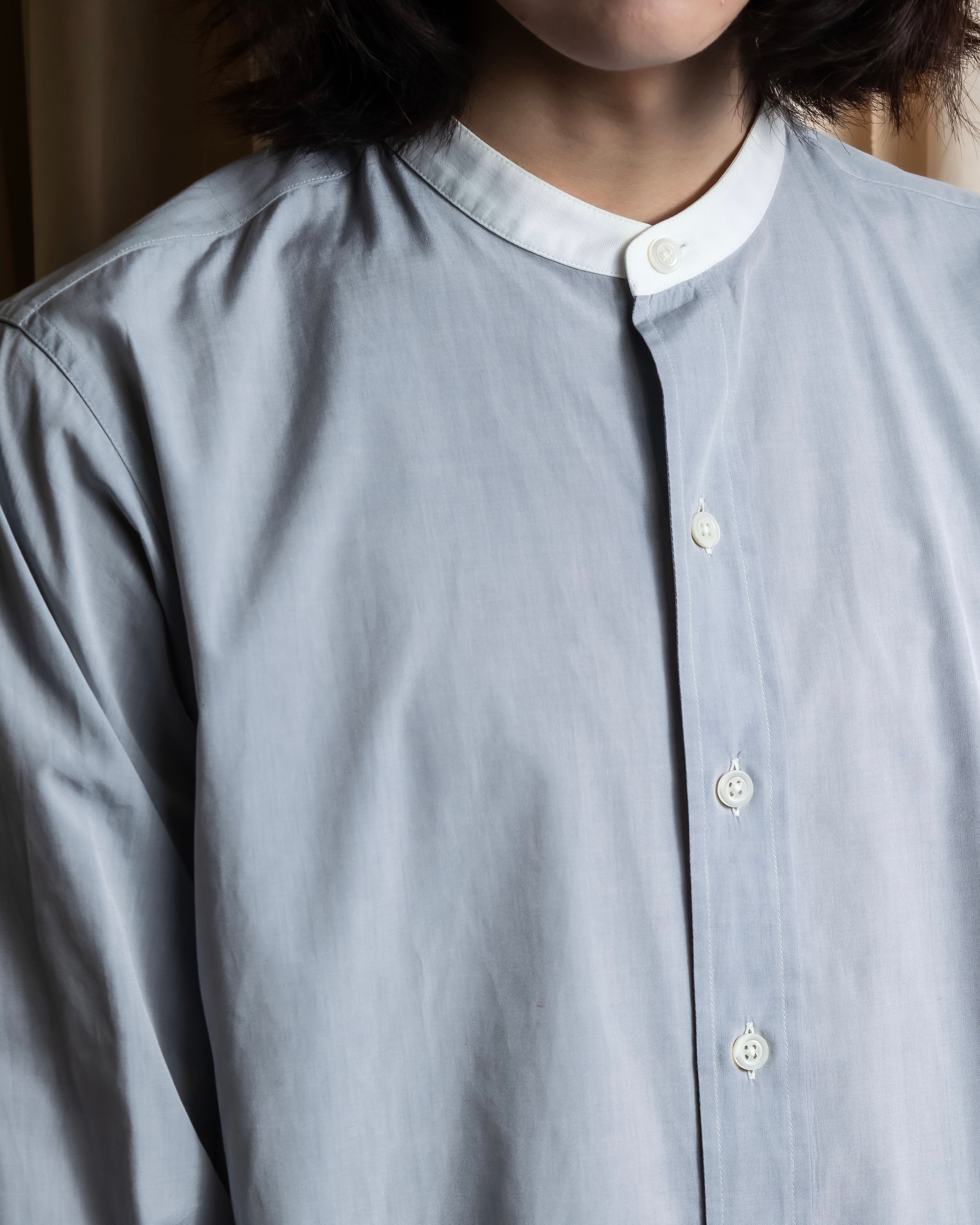 "MAISON MARGIELA" 21SS Long tail design band collar shirt