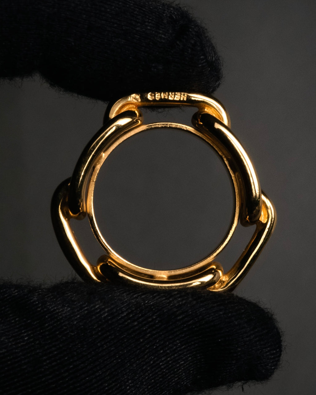 “HERMES” 90’s-00’s Chaine d’ancre scarf ring