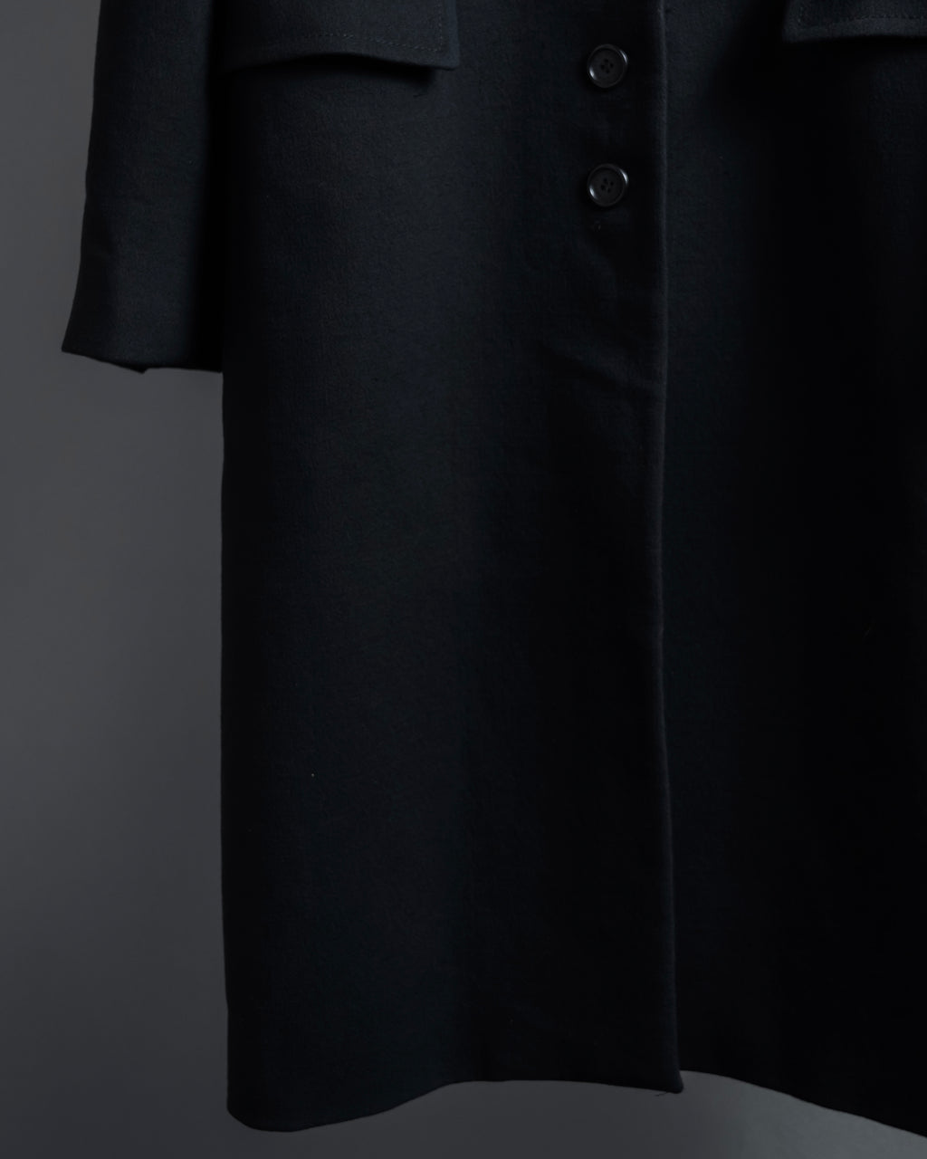 "GIANFRANCO FERRE" Multiple button sequences shaped long coat