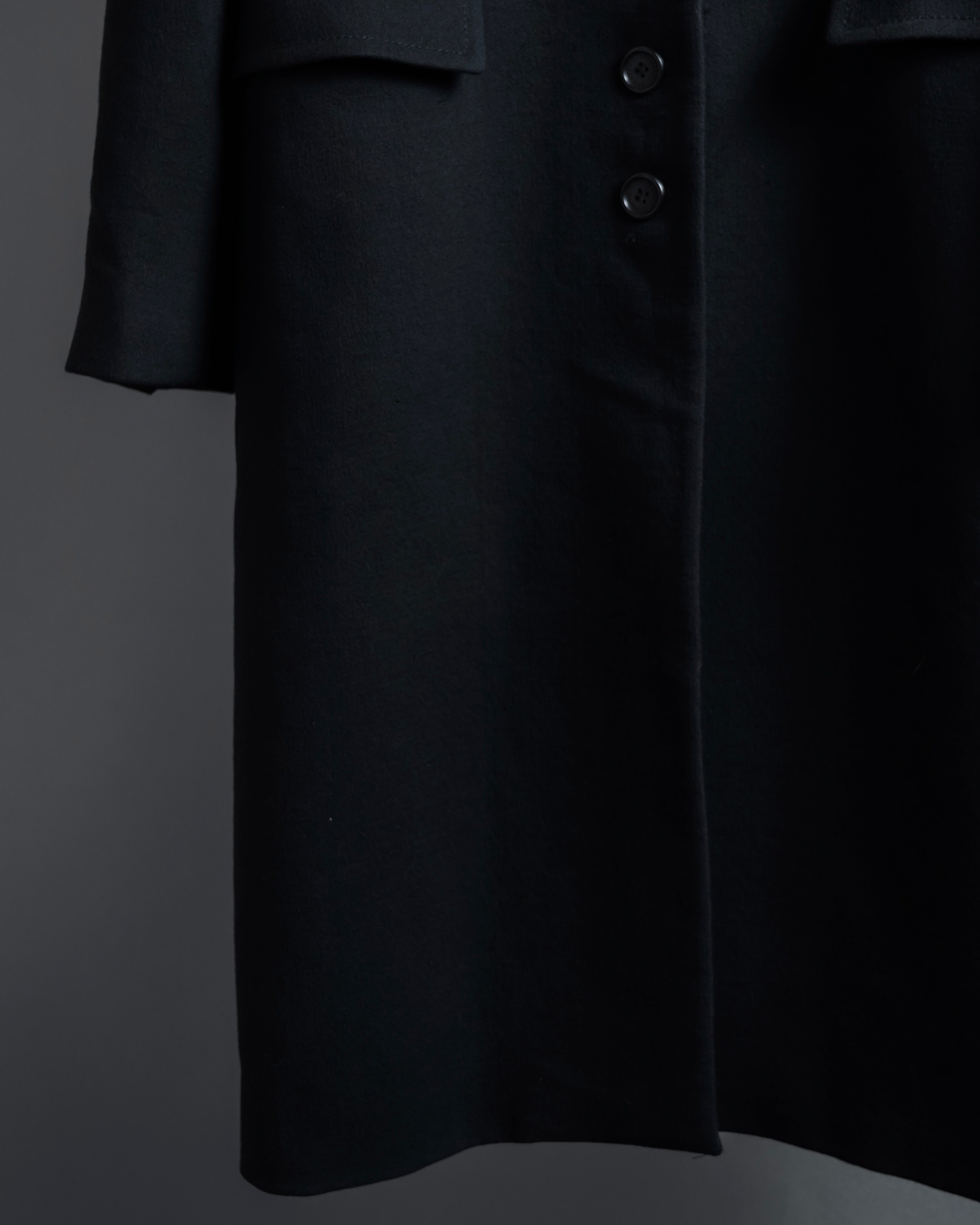 "GIANFRANCO FERRE" Multiple button sequences shaped long coat