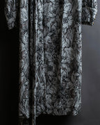 "GUCCI" Monotone floral print wrap dress