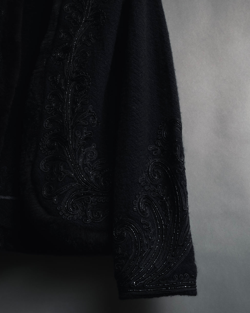 Chaqueta de piel con bordado de cuentas de los años 00 de Ralph Lauren