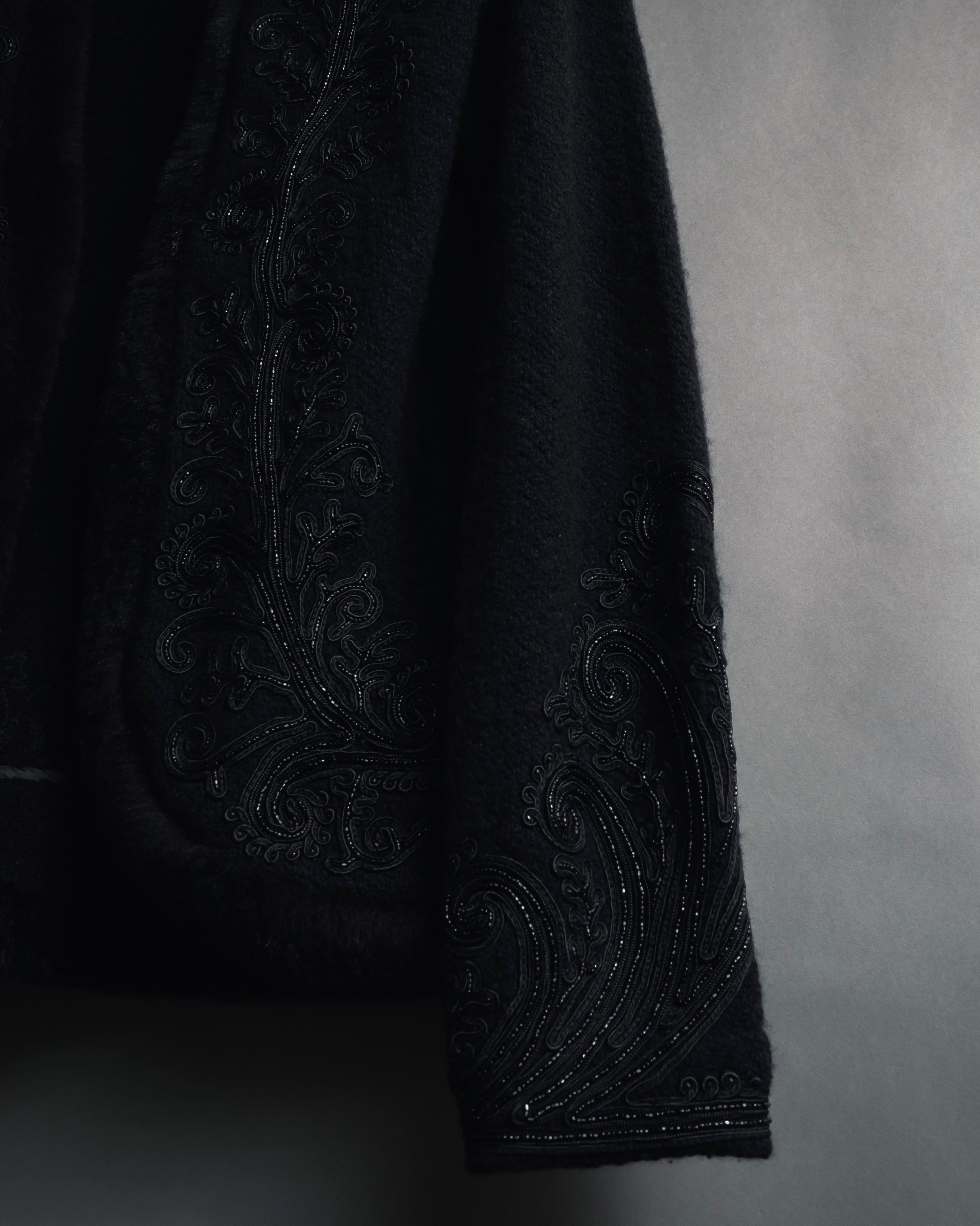 Chaqueta de piel con bordado de cuentas de los años 00 de Ralph Lauren