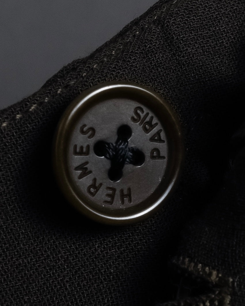 "HERMES" 90's Gold parts design derived from horse tack flared skirt