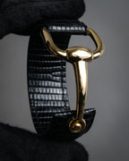 “GUCCI” 90’s-00’s Lizard horsebit bracelet