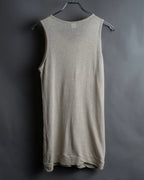 "Y's" Linen cotton mix ruffle design tank top