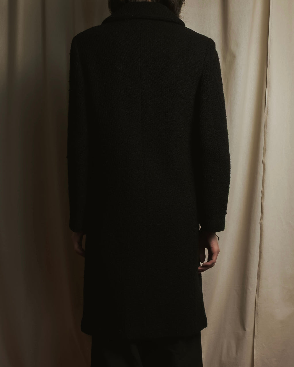 Abrigo de lana texturizada de un solo botón "JUNYA WATANABE" 97AW