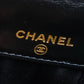 "CHANEL" Coco Mark engraved caviar skin bi fold wallet