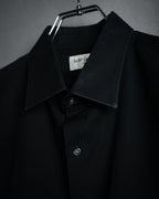 "SAINT LAURENT" 2017 season minimalist black dress shirt