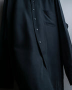 "HUGO BOSS" Striped fabric super oversized black shirt