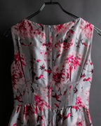 "Max Mara" Watercolor floral pattern sleeveless long dress