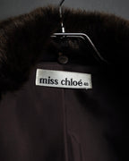 "miss Chloe" Fur collar switching design wool coat