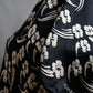 "CHANEL" Flower & cocomark blurred pattern square scarf