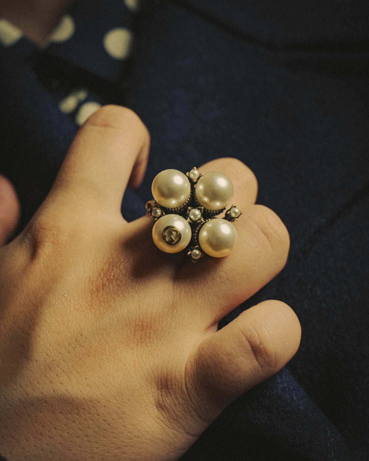 -SPECIAL- "GUCCI" 2015-2022 Pearl cluster sculptural statement ring