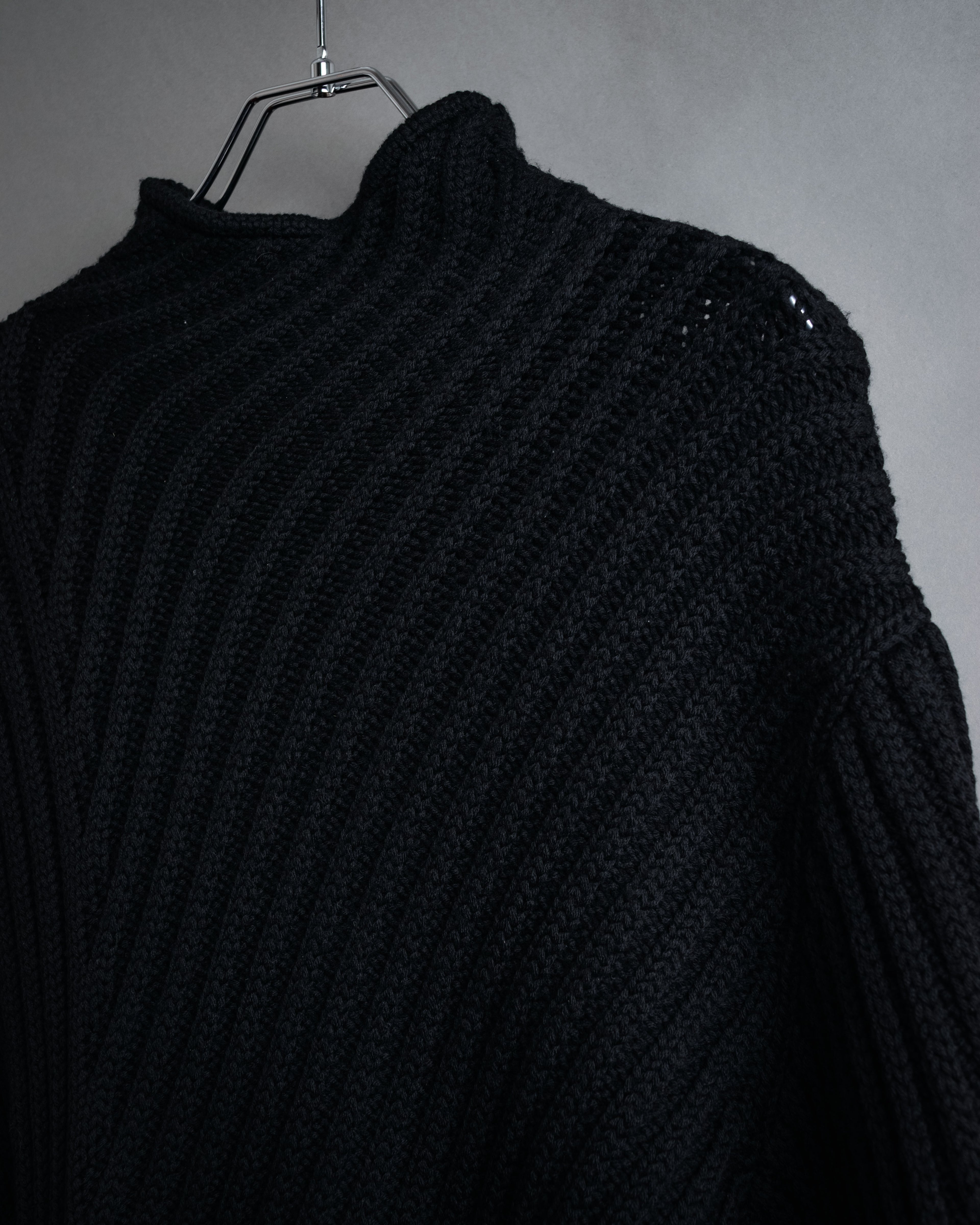 –SPECIAL– “HERMES” 90’s-00’s Bias rib merino knit sweater