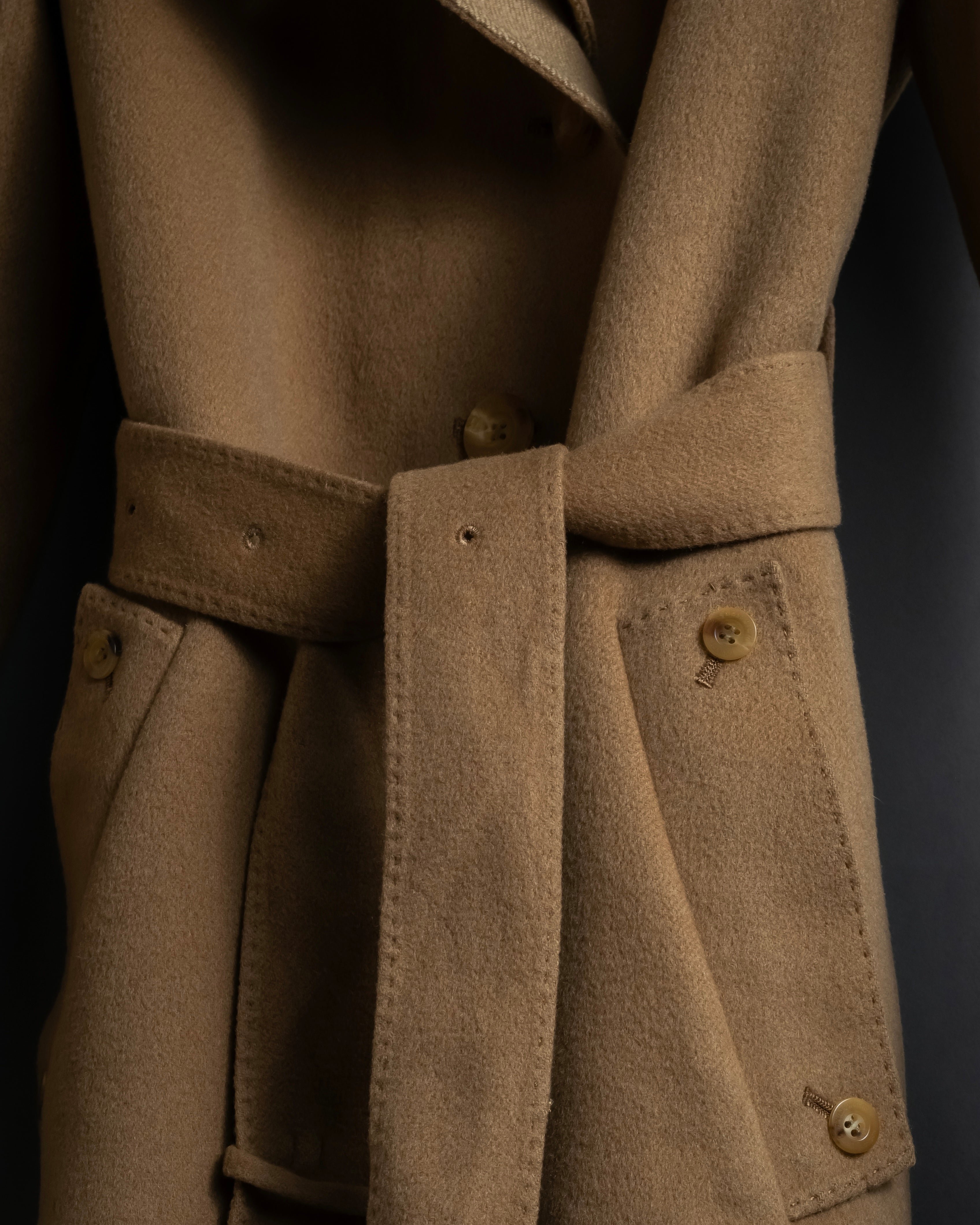 "Aquascutum" Traditional detail belted long trench coat