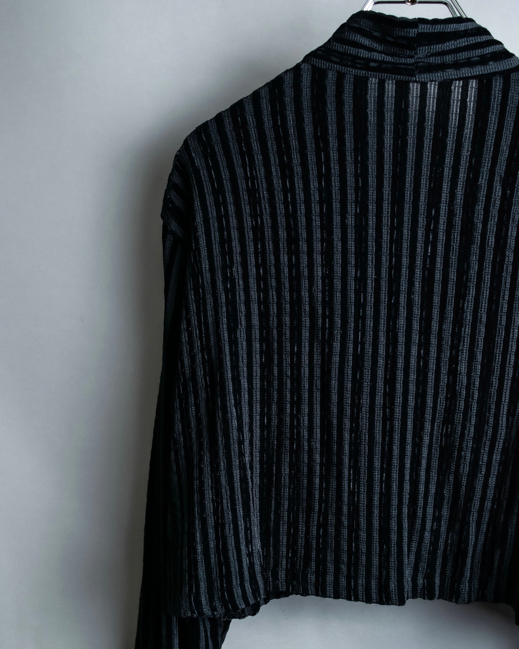 “Yohji Yamamoto +NOIR” Sheer rib summer knit jacket
