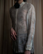 "HERMES" Margiela period abstract pattern shirt