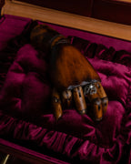 "GUCCI" Ribbon motif pearl top design silver ring