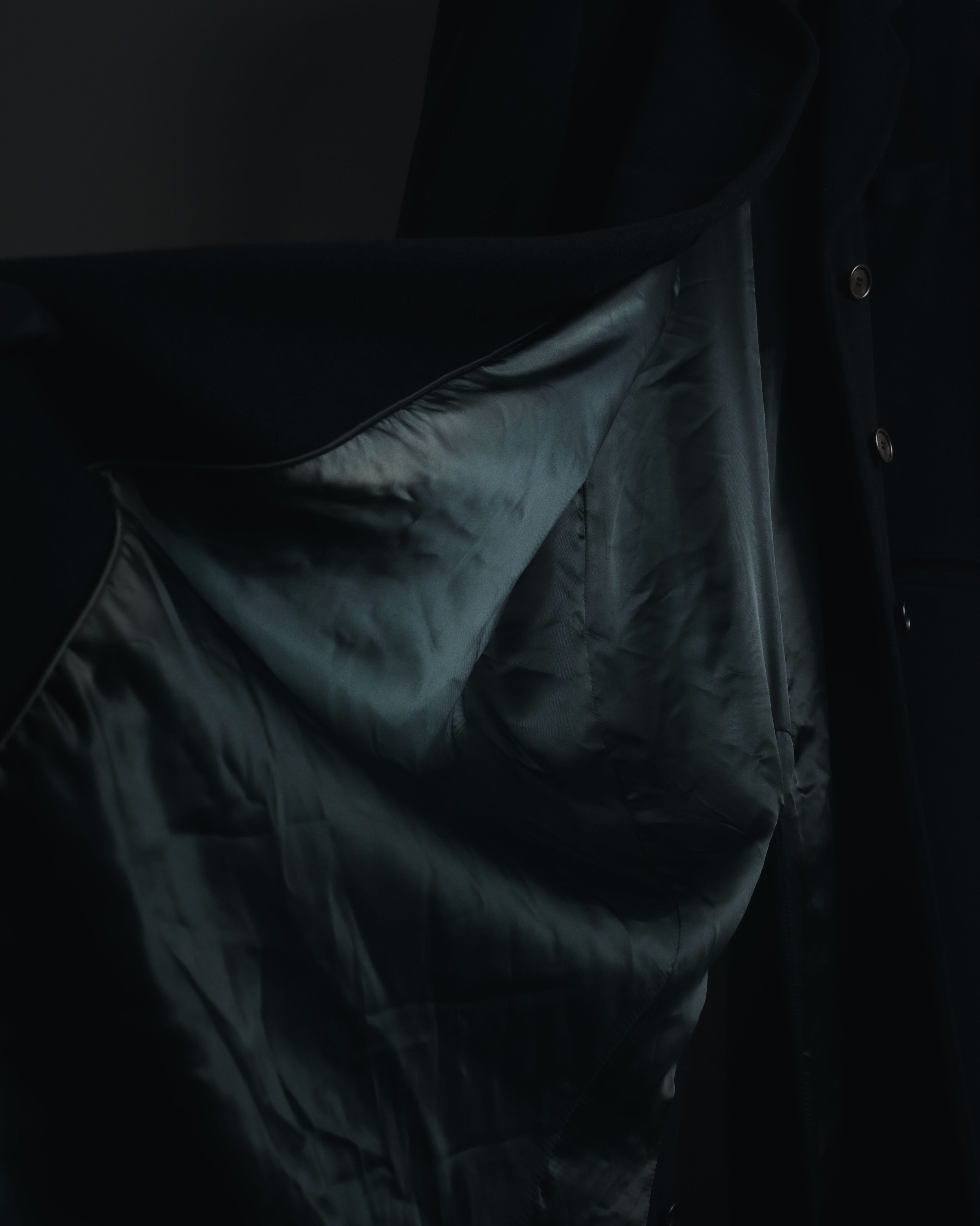 "GIORGIO ARMANI" 90’s Minimalist draped maxi long coat