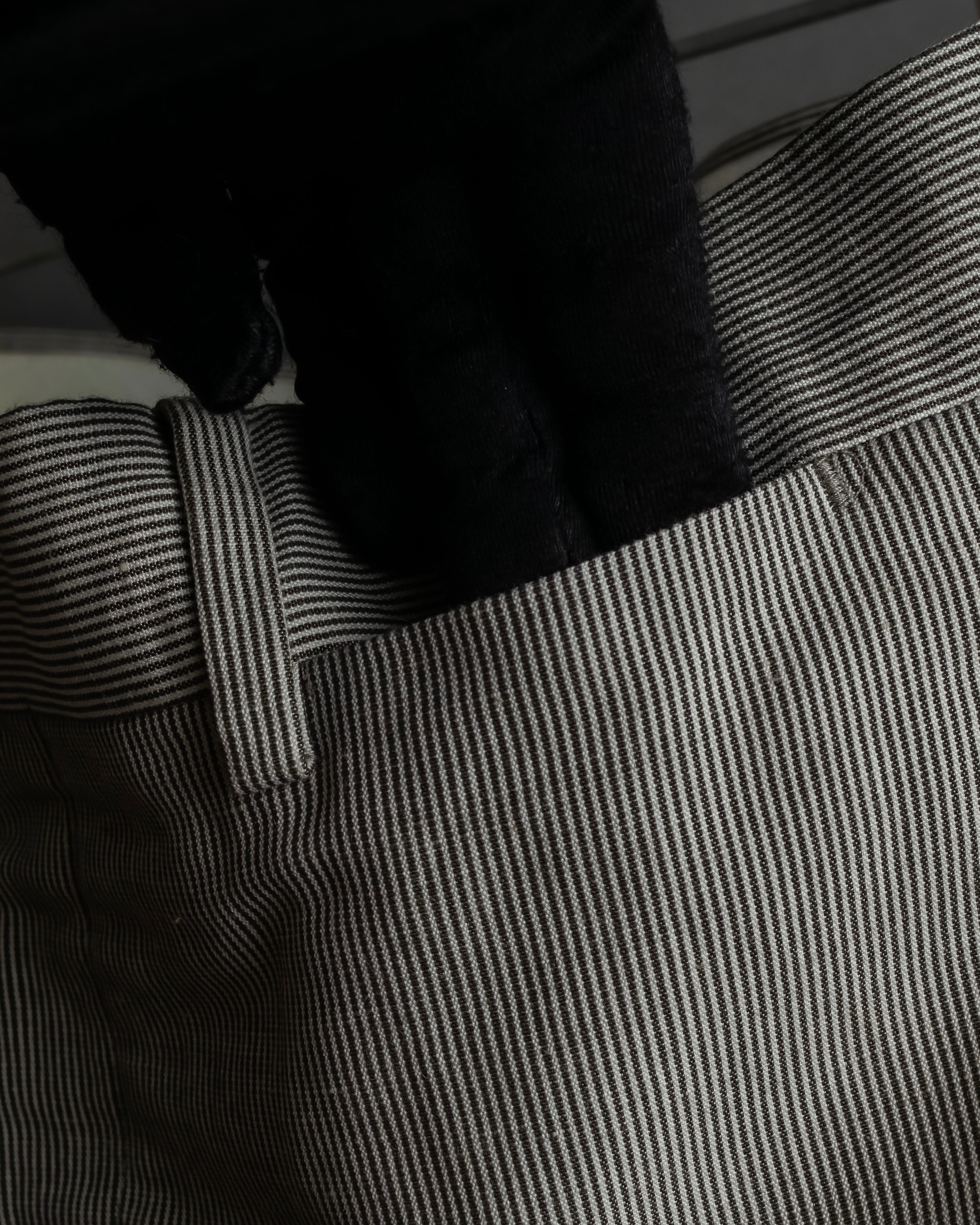 "HERMES" Cotton linen wide tapered slacks