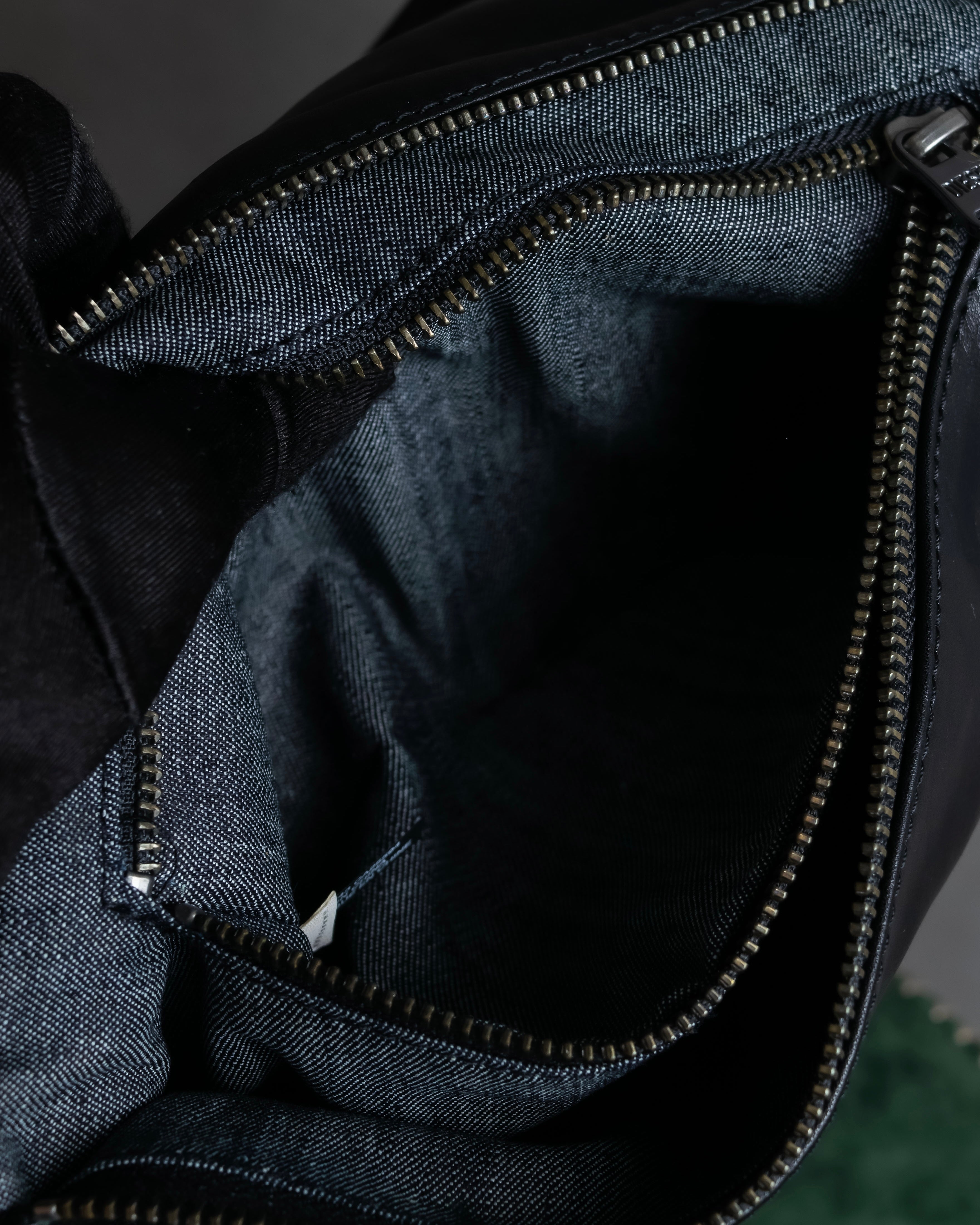 "DIESEL" Silver stud design leather one shoulder bag