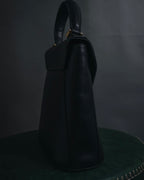 "Salvatore Ferragamo" Mid 90’s archival envelope flap top-handle bag