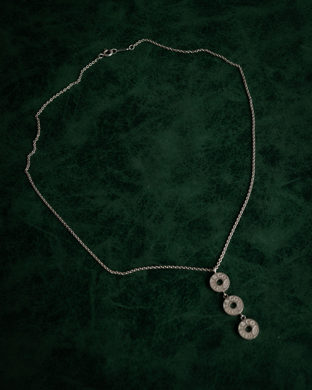 “TIFFANY & CO.” 2000’s 1837 three drop circle pendant