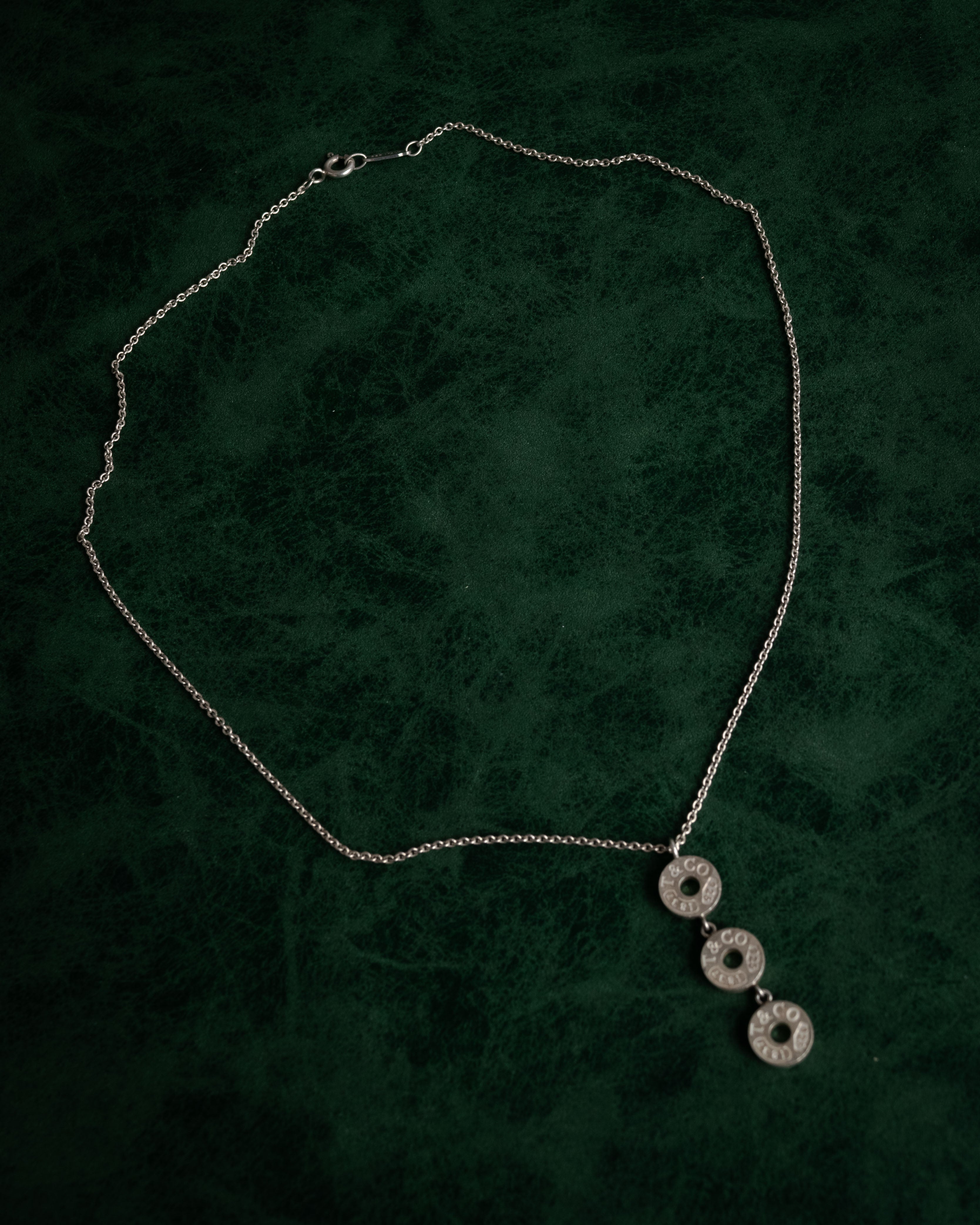 “TIFFANY & CO.” 2000’s 1837 three drop circle pendant